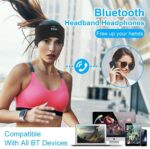 Bluetooth Headband Sleep Headphones, Upgraded Soft Sleeping Wireless Music Sport Headbands, Long Time Play Sleeping Headsets with Built in Speakers, Perfect for Workout, Running, Yoga (Black) - Image 3