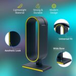 Headset Stand for Gaming and Office Headsets | Black | Universal Headphone Holder with Stable Base | Headphone Stand for Gaming | Office Headsets | (O-Shaped) - Image 4