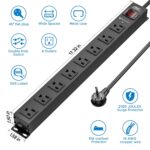 CRST Heavy Duty 8 Way Metal Power Strip with Switch, 15A/1875W, Surge Protection 2100 Joules - Image 4