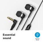 Sennheiser CX 80s Wired in Ear Earphones with in-Line Microphone, Superior Sound, One Button Smart Control, Lightweight Design, 3.5mm Jack, 3 Ear Tip Sizes, 2Y Warranty, ‎Voice Control, Black - Image 3