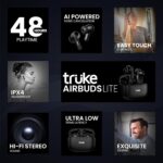 truke Air Buds Lite True Wireless in Ear Earbuds with 10H Single Charge Playtime, Gaming Mode, ENC, AAC Codec, Bluetooth 5.1, IPX4 (Black) - Image 3