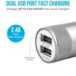 Ambrane 12W Fast Car Charger, Dual USB Output, Multi-Layer Protection, Fast Charging, Compatible with All Cars, Without Cable for All Mobiles & Other USB Enabled Devices (ACC74, Black & Silver) - Image 3