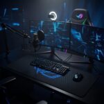 Cyber Series (900x400mm) XL Extended Gaming Mouse Pad - 4mm Ultra-Thick Professional Desk Mat | Blue Honeycomb Tech Aesthetic | Waterproof Micro-Weave & Anti-Fray Stitched Edges - Image 4
