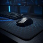 Cyber Series (900x400mm) XL Extended Gaming Mouse Pad - 4mm Ultra-Thick Professional Desk Mat | Blue Honeycomb Tech Aesthetic | Waterproof Micro-Weave & Anti-Fray Stitched Edges - Image 5