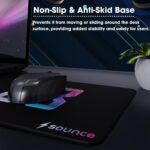 Sounce Ergonomic Mouse Pad, Non-Slip, Anti-Skid, Waterproof, Splash-Proof Precision Tracking, Durable, Suitable for Gaming, Computer, Laptop, Home & Office (9.8 X 8.2 Inch Black) - Image 4