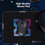 Sounce Ergonomic Mouse Pad, Non-Slip, Anti-Skid, Waterproof, Splash-Proof Precision Tracking, Durable, Suitable for Gaming, Computer, Laptop, Home & Office (9.8 X 8.2 Inch Black) - Image 5