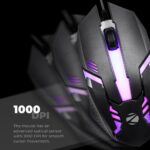 FTM Gaming Mouse, USB Wired, RGB LED Backlit, Black and Purple, Ergonomic Design, Professional Gaming Accessory - Image 3