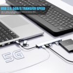 PANPEO Aluminum 7 in 1 USB C & USB Hub with USB 3.0, USB 2.0 Ports for PC/Laptops/MacBook Pro/Air/iMac/iPad and More Devices - Image 3