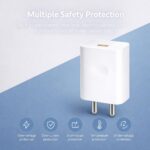 45W SuperVOOC Fast Charger Adapter with USB to C Cable Compatible with realme GT Neo 3, GT 2 Pro, GT Neo 2, X50 Pro, X7 Pro, 9 Pro+, 10 Pro+, 11 Pro, 11 Pro+ (45W Adapter & Cable), White - Image 3
