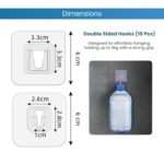 12 Pack Double-Sided Self Adhesive Male/Female Wall Hooks – Heavy-Duty, No-Drill, Sticker Hooks for Hanging Socket Box, WiFi Router, Bathroom, Kitchen & Home Organization (Male Female Hook) - Image 4