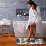 Roseate Mosaic Super Soft (40x60 cm) Microfibre 2000 GSM Bath Mat Super Absorbent Anti-Skid Door Mats for Home/Bathroom Mat/Bedroom/Kitchen/Floor Mat (Grey) Pack of 1 - Image 4