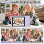 Digital Camera for Photography, 4K 72MP Vlogging Camera, Autofocus Point and Shoot Digital Camera for Teens Adult Beginner 16X Zoom, 32GB Card, Purple - Image 3