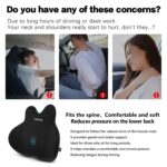 Memory Foam Lumbar Support Cushion-Ergonomic Back Support Pillow for Office Chair, Car Seat, or Long Sitting, Memory Foam Lumbar Pillow-Breathable & Comfortable, Relieves Lower Back Pressure - Image 7