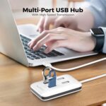 Ubon HB299 HUB Master, 4 in 1 USB Hub, USB 2.0, 4 USB Ports, Data Transfers Speeds Upto 5 Gbps, Compatible with Laptops, Desktops, Pendrive, Mobile | Multi Port Hub (White) - Image 3