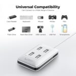 Ubon HB299 HUB Master, 4 in 1 USB Hub, USB 2.0, 4 USB Ports, Data Transfers Speeds Upto 5 Gbps, Compatible with Laptops, Desktops, Pendrive, Mobile | Multi Port Hub (White) - Image 6