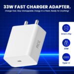 33W Fast Charger Compatible with CMF by Nothing Phone (1) (2) (2a) | Type C PD USB-C Wall Adapter for Samsung, iPhone 15, OnePlus | BIS Certified (Cable Not Included) - Image 3