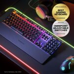 SteelSeries Apex Pro Mechanical Gaming Keyboard – Adjustable Actuation Switches – World’s Fastest Mechanical Keyboard – OLED Smart Display – RGB Backlit - Image 3