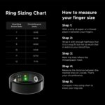 Boat SmartRing Active Plus, Auto HR, Sleep, SpO2, Stress & Skin Temperature Monitor, Stainless-Steel Build, 5 ATM, Weighs Only 5 gm, Portable Charging Case, Smart Ring for Men (12, Midnight Black) - Image 3