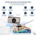 3-in-1 Mag-Safe Wireless Charging Stand, Multifunction Magnetic Hub Fast Charging for for iPhones 17/16/15/14/13/12, Airpodss & iwatch Series 10/9/8/7/6/5/4/3/2/1/ultra 2/se, Androids Phones - Image 3