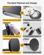 FKU D01 Long Overhead Aluminum Phone Stand - Adjustable, Foldable for All Smartphones Phone Black (D01 Desktop Stand) - Image 3