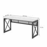FFO Computer Table with Storage | Multipurpose Office Desk for Home & Work | Study Table for Students | Sturdy PC Table with 1 Year Warranty | DIY Assembly (150x60x76 cm) - White - Image 3