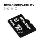 Micro Center INLAND 64GB Class 10 MicroSDXC Flash Memory Card with Adapter for Mobile Device Storage Phone, Tablet, Drone & Full HD Video Recording - 80MB/s UHS-I, C10, U1 (5 Pack) - Image 4