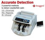 swaggers Latest Note Counting Machine with Fake Note Detection/Currency Counting Machine/Money Counting Machine with UV MG IR Detection - Heavy Duty for Professional & Bank USE!! 1 Year Waranty !! - Image 4