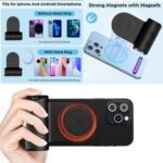 BROLAVIYA Magnetic Phone Camera DSLR Style Shutter Grip for Magsafe iPhone & Android, Wireless Shutter Button, Black - Image 3