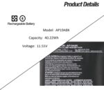 AP19A8K Battery for Acer Chromebook Spin 311 CP311 CP311-1H CP311-2H CP311-1H-C1FS 1H-C5PN CP311-1HN-C2DV CP311-2H-C679 CP311-2H-C7QD CP311-2H-C3KA Spin 511 R752T R752TN 40.22Wh - Image 3