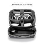 Mooch Tech Kit Pro | Tech Organizer Bag for Cables, Chargers & Gadgets | Zippered Travel Pouch with Elastic Loops | Sleek Multi-Compartment Case for Office, Creators & Daily Use (Shadow Black) - Image 4