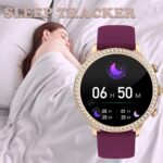 Pink Smart Watches for Women with Diamonds, Answer/Make Call Ladies Bluetooth Smartwatch for Android and iOS Phones, Rhinestone Fitness Activity Tracker Sleep Tracker Pedometer - Image 3