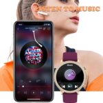 Pink Smart Watches for Women with Diamonds, Answer/Make Call Ladies Bluetooth Smartwatch for Android and iOS Phones, Rhinestone Fitness Activity Tracker Sleep Tracker Pedometer - Image 4