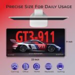 BESTOR Extended Mouse Pad 23×11 Inch, GT3 R-911 RENNSPORT Racing Car Design Desk Mat, Anti-Slip Rubber Base, Smooth Surface for Gaming, Office & Keyboard - Image 3