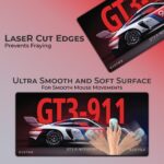 BESTOR Extended Mouse Pad 23×11 Inch, GT3 R-911 RENNSPORT Racing Car Design Desk Mat, Anti-Slip Rubber Base, Smooth Surface for Gaming, Office & Keyboard - Image 4