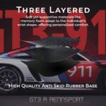 BESTOR Extended Mouse Pad 23×11 Inch, GT3 R-911 RENNSPORT Racing Car Design Desk Mat, Anti-Slip Rubber Base, Smooth Surface for Gaming, Office & Keyboard - Image 5