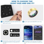 Smart Ring-Size First Before You Buy, No APP Subscription,7-10 Days of Use,Sleep|Activity|Stress|Heart Rate|SPO₂ Tracker, Compatible with iOS and Android (Sunrise Gold, 6) - Image 3
