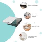 oddpod ™ Reed Under The Table Hidden Drawer/Acrylic Desk Organiser For Home & Office - White (Medium), Stationery - Image 5
