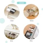 oddpod ™ Reed Under The Table Hidden Drawer/Acrylic Desk Organiser For Home & Office - White (Medium), Stationery - Image 6