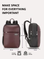 Lavie Sport Chairman 24 Litres Backpack with Padded Laptop Sleeve | Fits upto 14" Laptop | Polyster Business Backpack for Men & Women | Durable Office Bag | Upto 14 inch Notebook/MacBook Compatible - Image 5