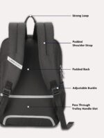 Lavie Sport Chairman 24 Litres Backpack with Padded Laptop Sleeve | Fits upto 14" Laptop | Polyster Business Backpack for Men & Women | Durable Office Bag | Upto 14 inch Notebook/MacBook Compatible - Image 6