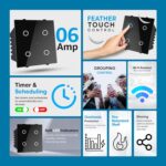 SmartLife Modular 4 Gang Touch Smart Switch (Black) | WiFi + BLE | Premium Glass Finish | Compatible with Alexa, Google Assistant, HA, IFTTT & SmartLife App | Fits Roma & Similar Plates - Image 3
