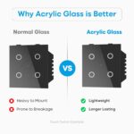 SmartLife Modular 4 Gang Touch Smart Switch (Black) | WiFi + BLE | Premium Glass Finish | Compatible with Alexa, Google Assistant, HA, IFTTT & SmartLife App | Fits Roma & Similar Plates - Image 4