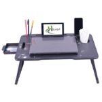Study Table Bed Table Premium Laptop Table/Foldable and Portable Wooden/Writing Desk for Office/Home/School (B Flower) - Image 3