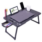 Study Table Bed Table Premium Laptop Table/Foldable and Portable Wooden/Writing Desk for Office/Home/School (B Flower) - Image 4