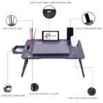Study Table Bed Table Premium Laptop Table/Foldable and Portable Wooden/Writing Desk for Office/Home/School (B Flower) - Image 5