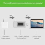 USB Voltage Tester, Portable USB Current Tester Multifunctional Digital LCD Display for Laptop for Power Bank for Phone (White) - Image 4