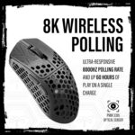 Akitsu 8K Carbon Fiber Composite Gaming Mouse - Ultra-Light 38g, Wireless, 26k DPI, RGB, USB-C Fast Charging, 60Hr Battery Life, 8k Polling Rate, PIXART 3395 Sensor, LCD Display - Image 4