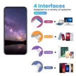 WeFly 4 in 1 Flash Drive with Light-ning, Micro USB, USB A, Type-C Interface Mini Hangable PenDrive for iOS & Android Compatible with iPhone, iPad, Android, PC and More Devices - Image 6