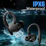 STADOR Wireless Earbuds, Bluetooth 5.4 Over Ear Headphones, Ear Buds Wireless HiFi Stereo Sound with ENC Mic, Sport Earphone with Hooks for Running, 48H Dual LED Display, IP6 - Image 5