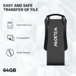 Welborn Plastic Pen Drive 2.0 – Portable Flash Drive for Laptop & Smart TV (64, GB) - Image 4